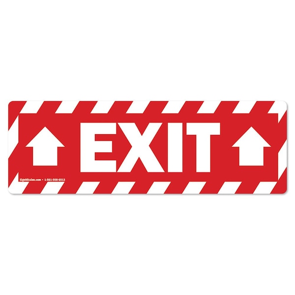 Exit 16in Non-Slip Floor Marker, 12PK, 16 in L, 16 in H, FD-2-C-16-12PK-99944